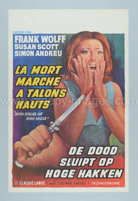 Der Tod küsst Dich um Mitternacht / La morte cammina con i tacchi alti – Belgisches Plakat